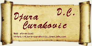 Đura Curaković vizit kartica